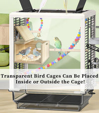 Transparent Parakeet Nesting Box - M: 9.84"x5.1"x5.1": - image 3
