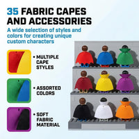 Brick Loot 35 piece fabric superhero capes for minifigures in assorted colors - view 3