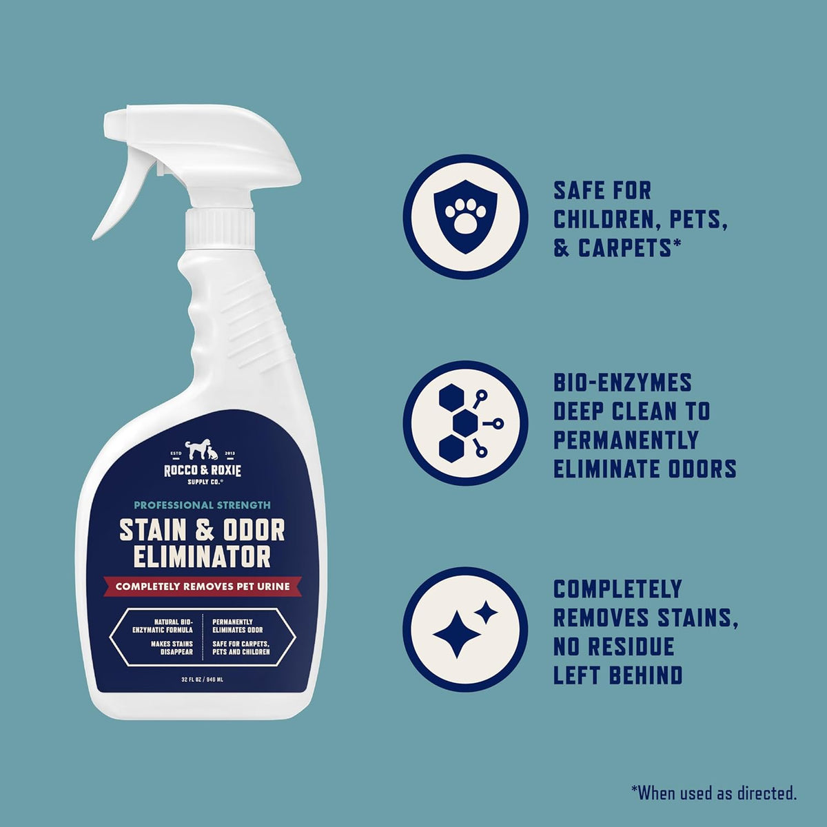 Rocco & Roxie Enzyme Stain & Odor Eliminator - Original / 32 Fl Oz (Pack of 1) - image 3