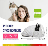 Dual Expandable Large Cat Backpack Carrier – Essentials for Cats - Black / Clear Window - image 2