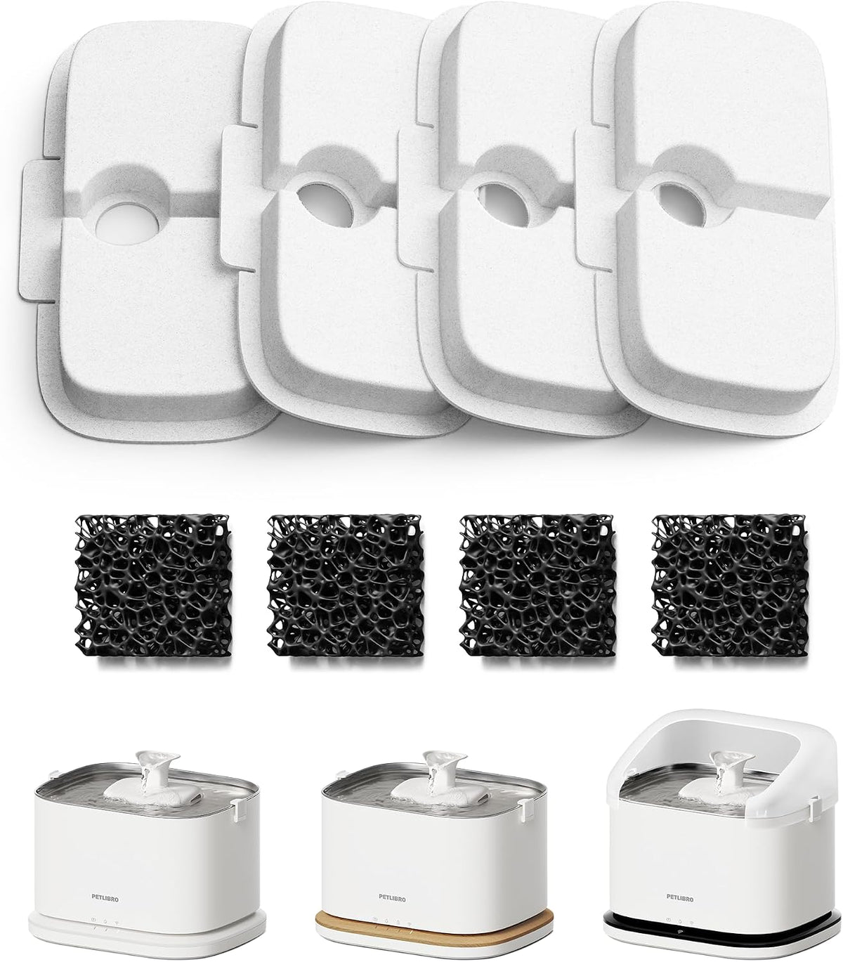 PETLIBRO Cat Water Fountain Stainless Steel Tray - 4 Filter