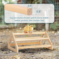 PETSFIT Baby Chick Roosting Bar, Anti-Rotation, Solid Wood - 14.4"L×10.6"W×6.7"H / Basic - image 2
