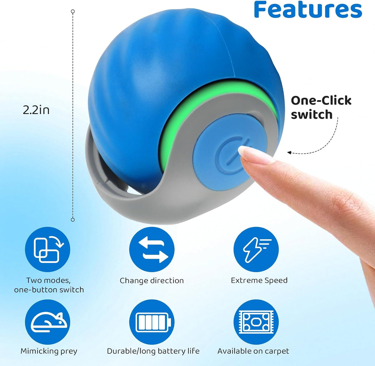 Interactive Cat Toys for Indoor Cats​​-​​Rechargeable​​ Moving ​​Cat - image 4