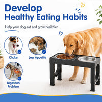 XIAZ Elevated Dog Bowls Large Breed Raised Dogs Bowl Stand - A-Black / Basic - image 4