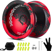 C130 YoYo Professional Responsive Yo yo Bearing for Kids Beginner - Black Red Yoyo