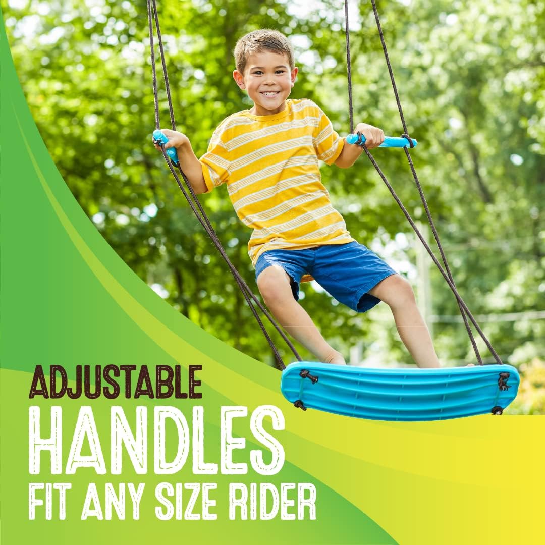 Swurfer Kick Stand Up Surfing Tree Swing Outdoor Swings for Kids Up - Blue - image 4