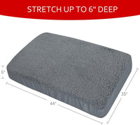 Dog Bed Covers Soft Plush Replacement Washable, Cover Only - 44"L x 35"W x 6"Th / 2 - image 3