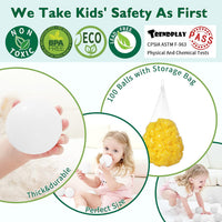 TRENDPLAY 100 star-shaped plastic ball pit balls in pearl gold with storage bag - view 20