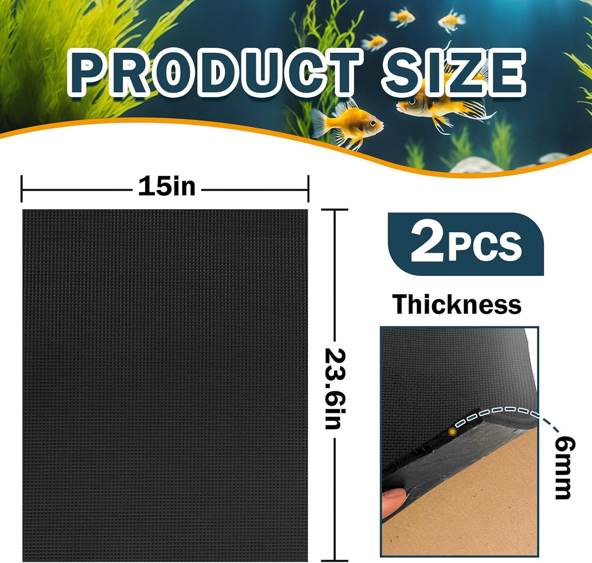 48x24 Inch Aquarium Leveling Mat - Adhesive-backed / 23 x 15 Inch - image 2