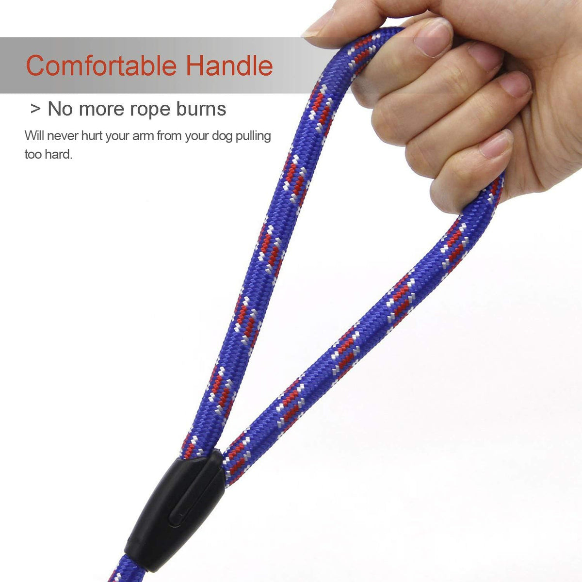 Dog Rope Leash, Dog Training Leash for 10-80 lb - Blue - image 4
