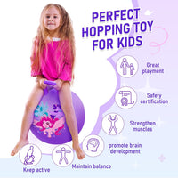 U&C Planet Hopper Ball, 18In Bouncy Ball with Handle for Kids Ages 3-6 – Fun for Kids & Family - 3-6 Years / Purple - image 3