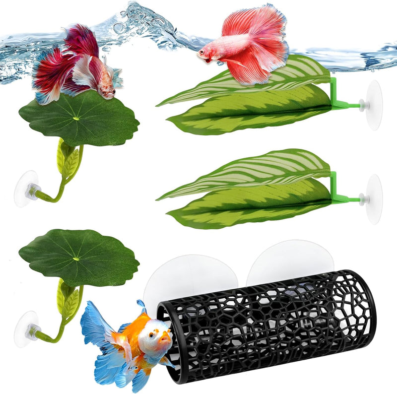 5PCS Betta Hammock & Fish Toys Set