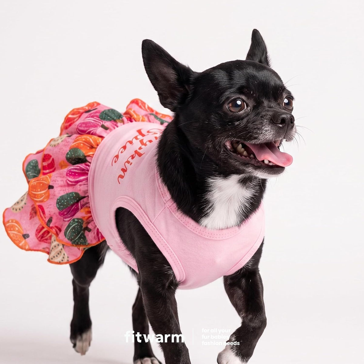 Fitwarm Halloween Pumpkin Dog Dress - Small / Pumpkin Spice - image 3