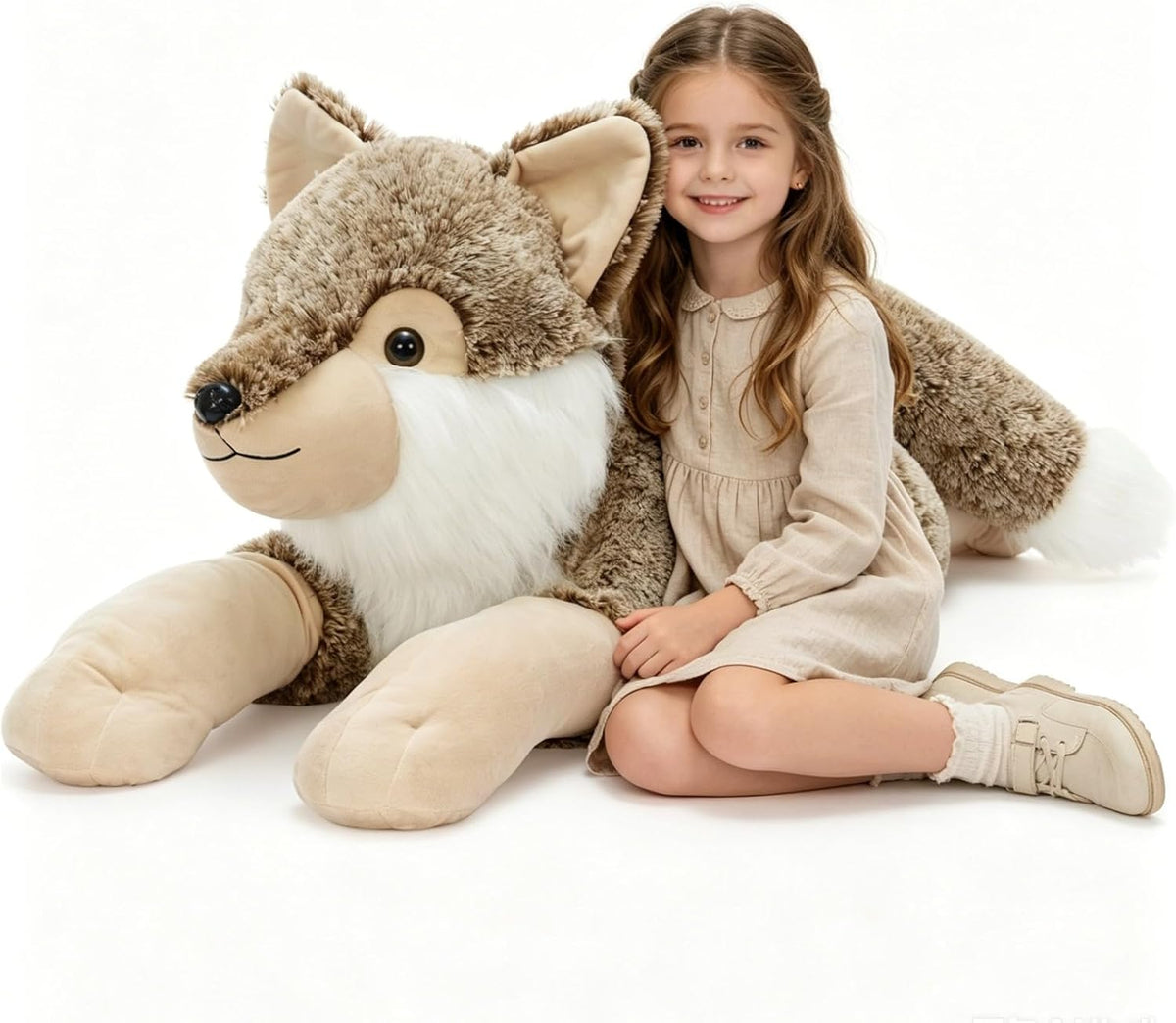 BENINY 31 Inch Giant Bunny Stuffed Animal - Wolf_gray 30in