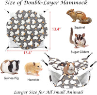 3Pcs Sugar Glider Hamster Hammock Hanging Tunnel and Warm Bed Soft - image 3