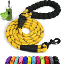 Taglory Rope Dog Leash for Medium Large Dogs - 3/8" x 6 FT (0~20 lbs.) / Yellow
