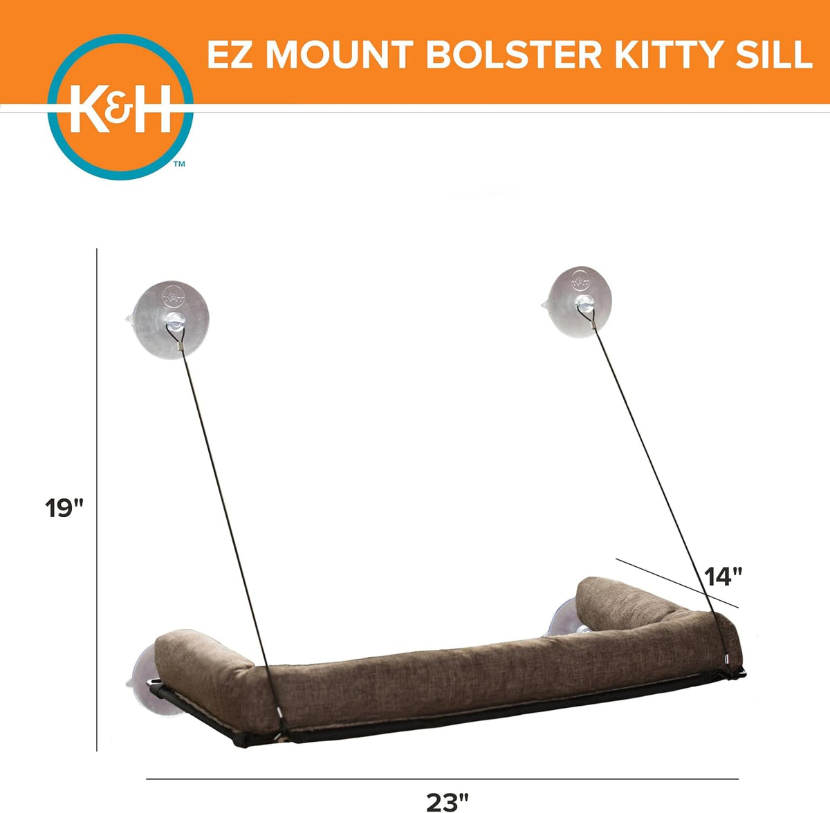 K&H Cat Window Perch, EZ Mount Kitty Sill - 12 X 23 Inches (Pack of 6) / Bolster - image 2