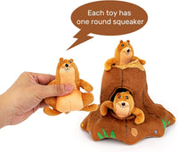 Hollypet Squeaky Hide and Seek Dog Toys for Small and Medium Dogs - Moles - image 3