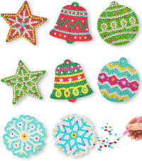 Little Jupiter diamond art Christmas ornaments kit with gem bells, stars and snowflakes - view 3