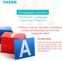 YHZAN Montessori sandpaper letters tactile alphabet set with upper and lower case letters - view 3