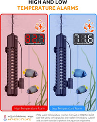 SEAOURA 500W Aquarium Heater for Fish Turtle 70-80 Gal Thermostat - 50-60 Gallon Tank - image 2