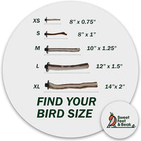 Superoost Manzanita Pumice Pedicure Perch- Easy to Install Bird Cage Accessories for Healthy Feet, Nails and Beak - Natural Bird Perches Imitates Birds' Life in The Wild - L 12"