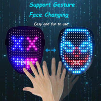 JDBMAOYE LED Light Up Mask with Gesture Sensing - 50 Patterns By Gesture Sensing - image 2