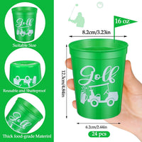 Norme 24 reusable plastic soccer party cups in 4 printed styles - view 23