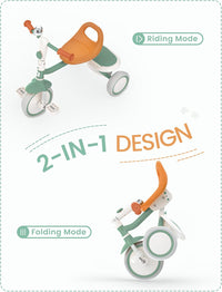 besrey Toddler Tricycle with Bell - Green - image 2