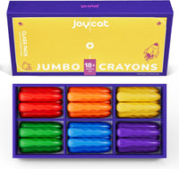 JoyCat 30 count jumbo triangle crayons for toddlers in 6 colors