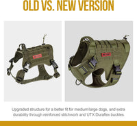 OneTigris Tactical Dog Harness No-Pull Service Vest for Medium Large - X-Large / Green - image 2
