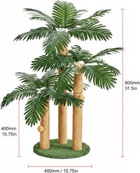 LEMONDA 31.5Inch Palm Tree Cat Scratching Post – Essentials for Cats - Palm Tree - image 3