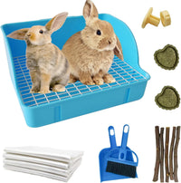 10Pcs Rabbit Litter Box Toilet - 【Blue】