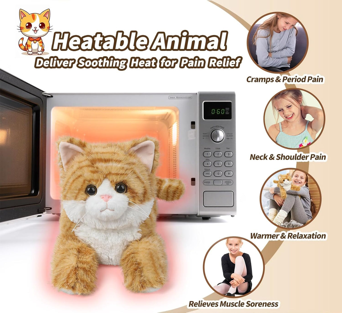 Highland Cow Stuffed Animals - Orange Tabby Cat - image 3