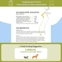 Wholistic Pet Organics Salmon Oil: Deep Sea Wild Alaskan Salmon Oil for Dogs - Omega 3 Dog Fish Oil with EPA and DHA for Skin, Coat, Heart and Nervous System Health - 4 Oz