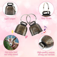 5 Pack Reflective Goat Collars with Bells, Anti-Lost Pet Collar - Heart Print-colored - image 4