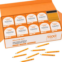 Shuttle Art 360 Pack #2 HB Golf Pencils - Yellow / 1500