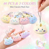 Libima 150 Pcs Mini Stuffed Animals Keychain, Plush Toys - 40 / Unicorn - image 2