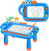 YUBALEER Magnetic Drawing Board for Toddler Boys Mess Free Doodle - Blue