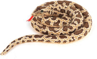 Clobeau 78 inch brown snake stuffed animal, lifelike coiled plush snake toy - view 6