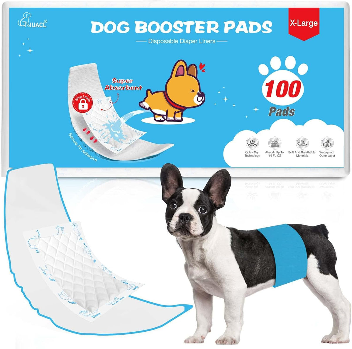 Dog Diaper Liners for Dog Diapers Male and Female 100ct Super - X-Large (100 Count)