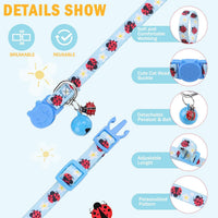 Breakaway Cat Collars with Bell - Sunflower& Ladybug& Butterfly - image 2