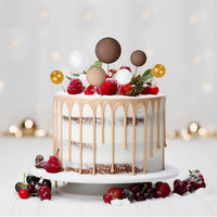 NACHLYNN 80 Pcs Cake Balls Decorations Mini Balloon Cake Topper Balls - Brown Gold Series - image 3