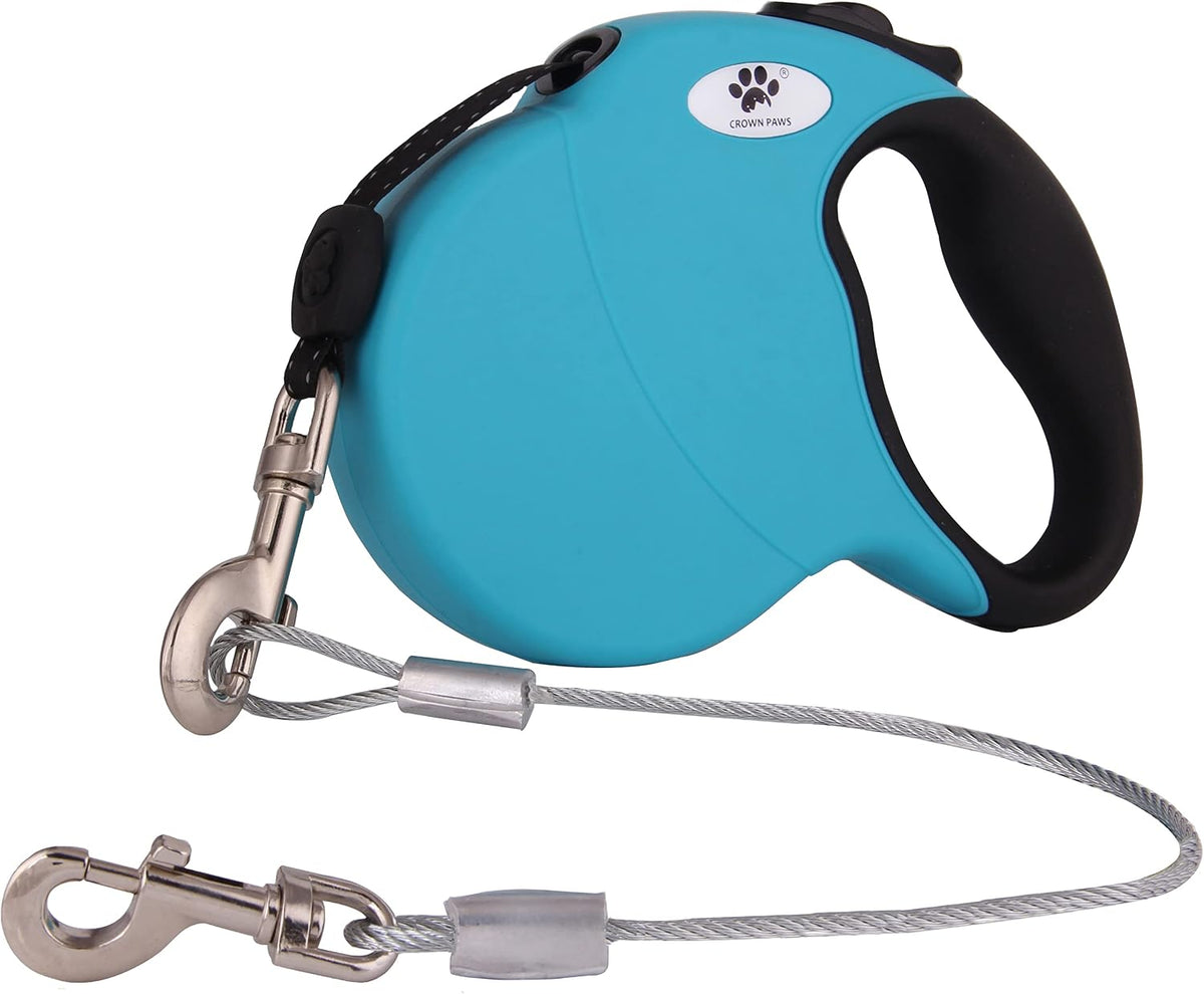 16ft Retractable Dog Leash for Large Breed Dogs up to 110 lbs - Large / Blue