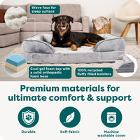 FurHaven Cooling Gel Dog Bed for Large Dogs - Jumbo / Celadon Green - image 4