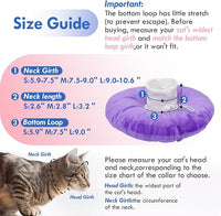 Cat Cone Collar Soft, Adjustable & Lightweight Kitten Elizabethan e Collar to Stop Licking After Surgery, Ideal for Wound Recovery, Durable & Machine Washable, Purple Small
