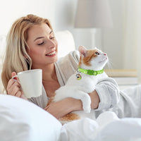 Baeuppit 2PCS Breakaway Cat Collars with Bell Moons Stars Cute Kitty - Neck 6.9-10.7 in / Green&Black - image 2