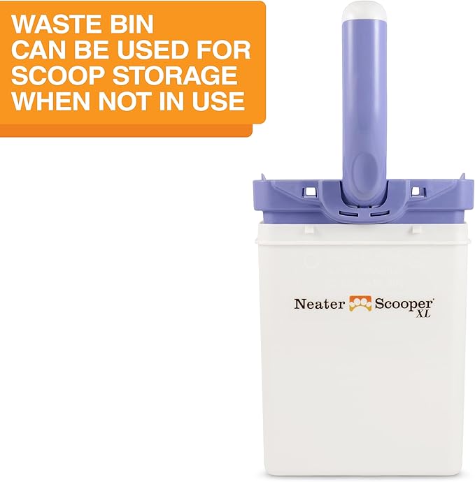 Neater Pet Brands Neater Scooper XL Cat Litter Scoop, 195 Refill Bags – Extra-Large Capacity Mess-Free Cat Litter Scooper with Bag for Large & Multiple Cats, Spill-Proof Litter Box Scooper with Holder