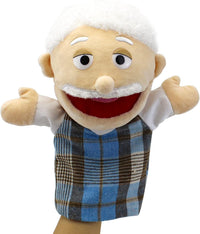Family Hand Puppets,Puppets for Kids Role Paly Family Members 13.4 INCH Multi-Ethnic Puppets Plush - Big F-gf