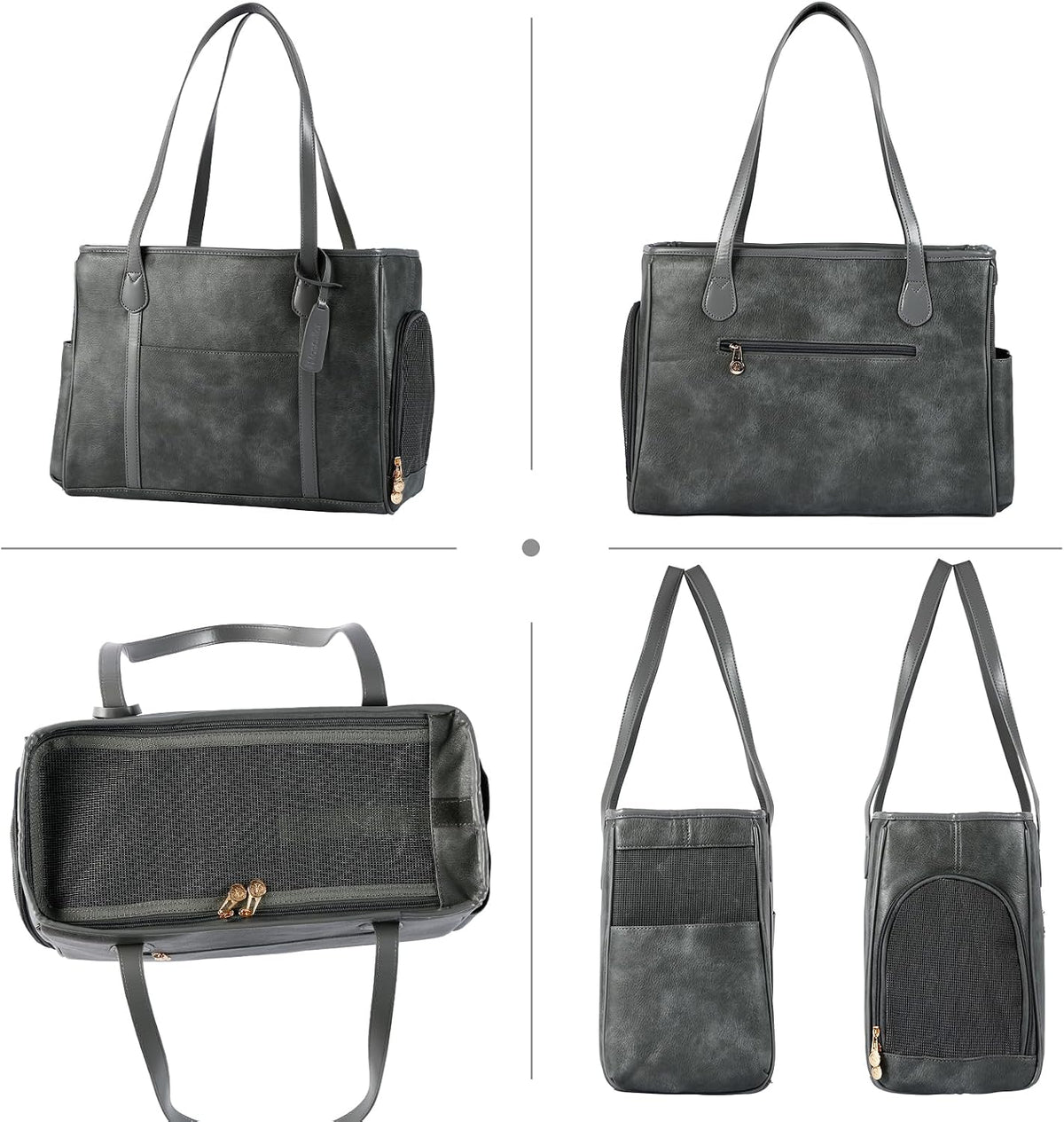 Stylish Dog Purse Carrier - Grey - image 3